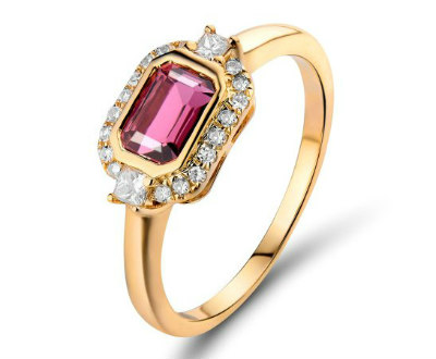 Pink Tourmaline Antique Ring