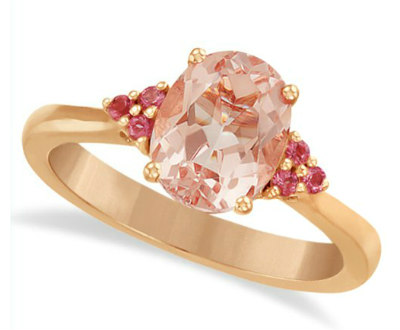 Pink Tourmaline Floral Ring