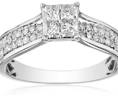 Princess Cut Diamond Composite Bridal Ring