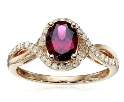 Rhodolite Pink Gold Ring
