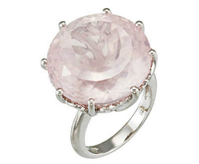 Rose Quartz Genuine Ring