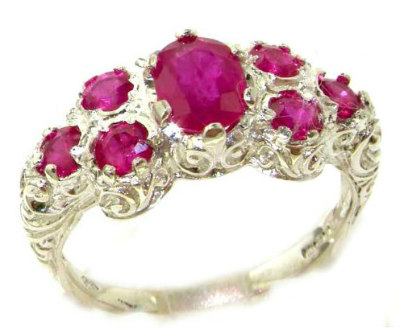 Ruby Art Nouveau Ring