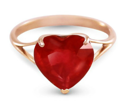 Ruby Heart-Shaped Ring