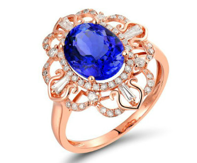 Tanzanite Luxury Blue Ring