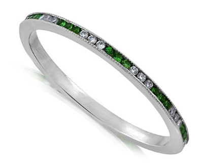 Tsavorite Diamond Green Ring