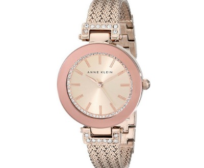 Crystal-Accented Rose Gold-Tone Watch