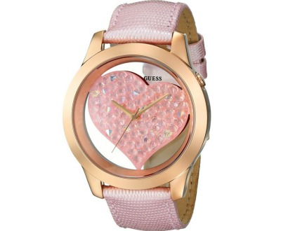 Heart Inspired Pink Genuine Leather Watch