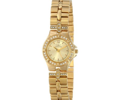 Invicta Gold-Plated Crystal Accented Watch