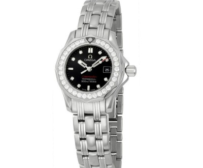 Omega Quartz Diamond Bezel Watch