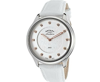 Rotary Women's White Leather Watch