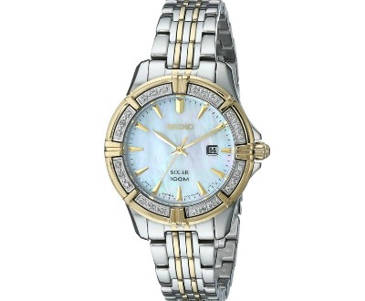 Seiko Diamond-Accented Solar Watch