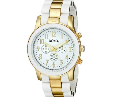 XOXO Women's Gold and White Watch